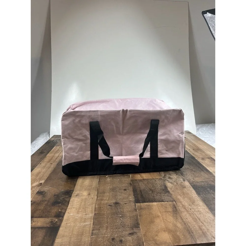 24 Inch Large Pink and Black Duffle Bag Gym Travel Bag